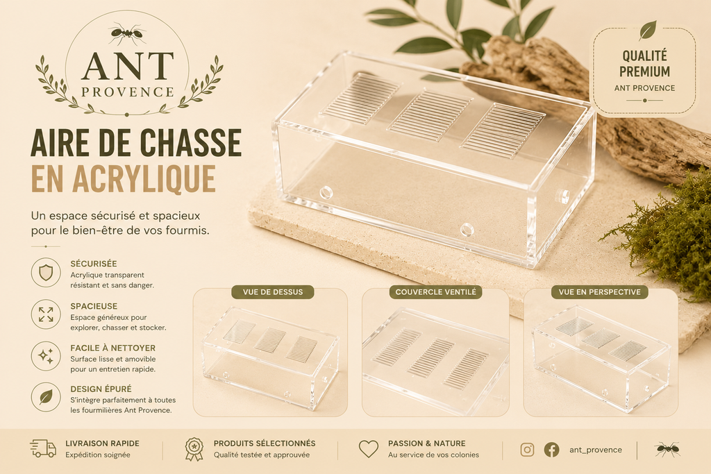 Aire de Chasse Acrylique Premium pour Fourmis