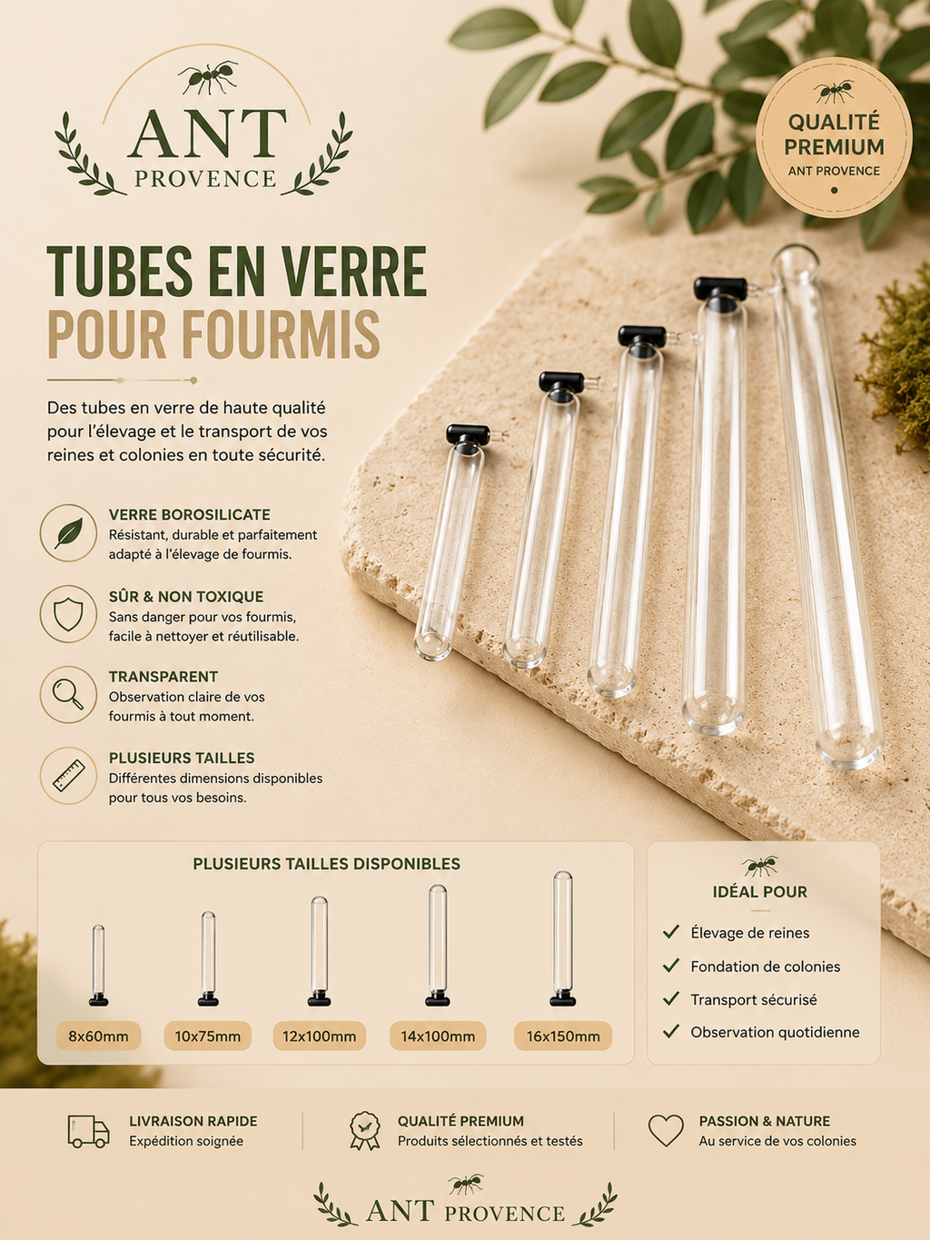 Tube d'Humidification pour Fourmilière